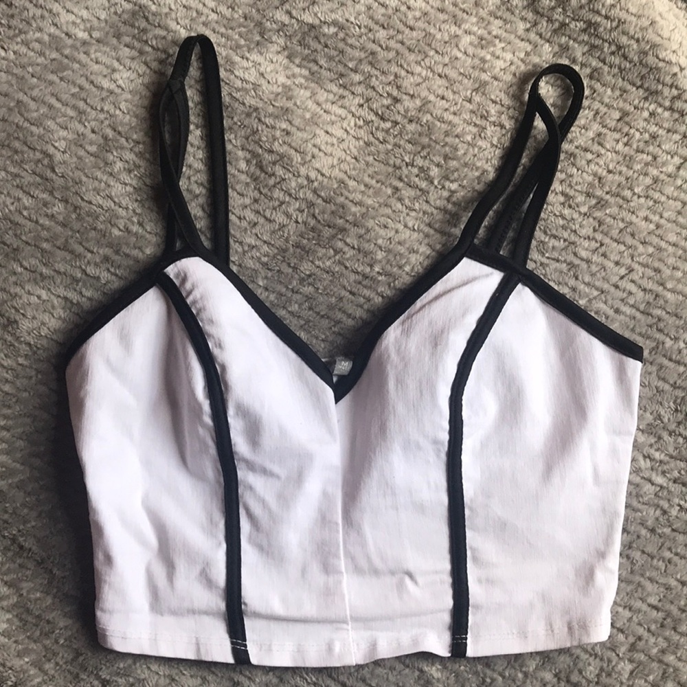 White striped crop top